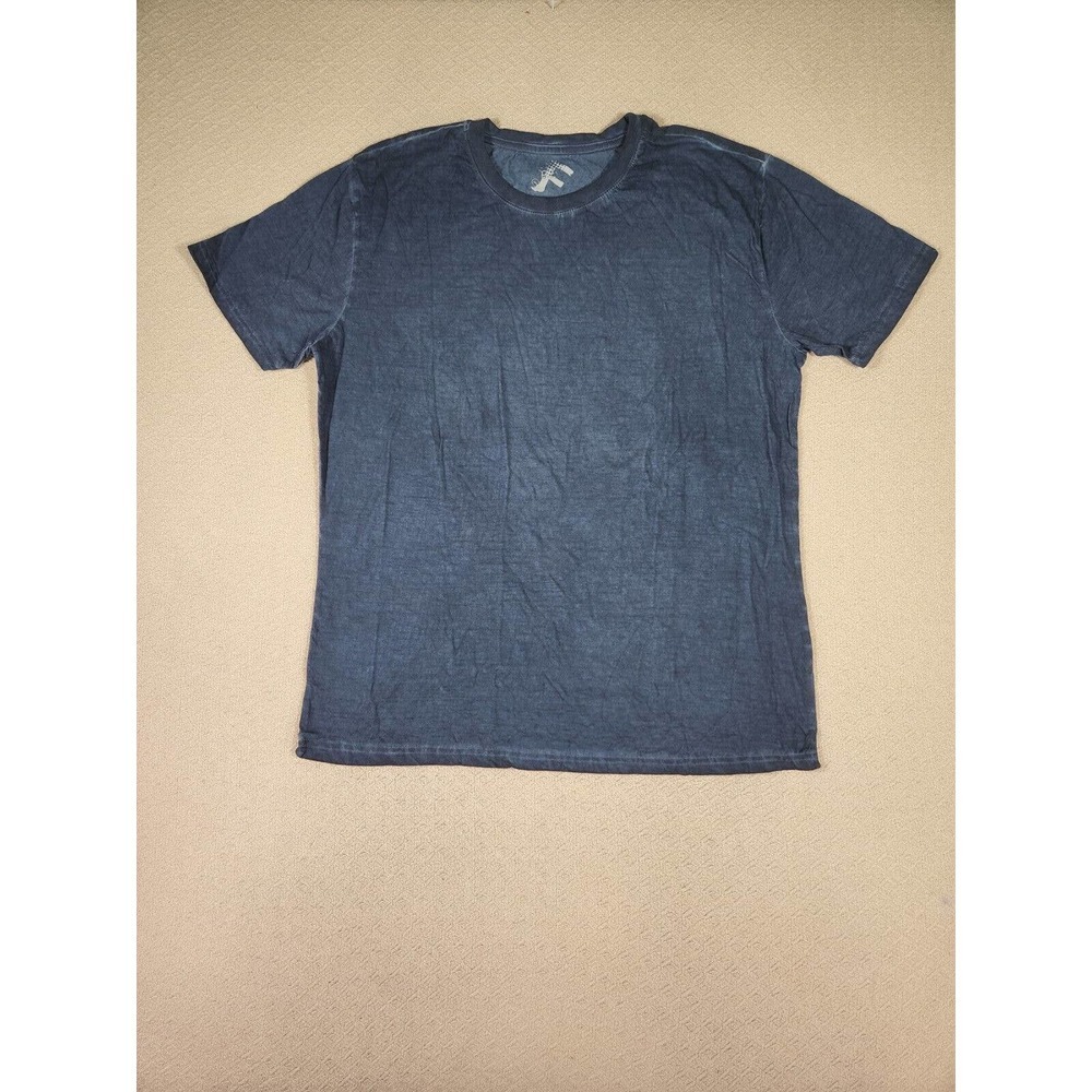 Fission Shirt Mens Large L Blue Stretch Cotton Blend Stretch Crew Neck 10